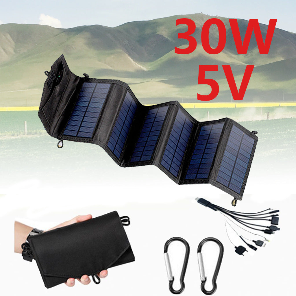 30W Portable Solar Panel with Foldable Bag