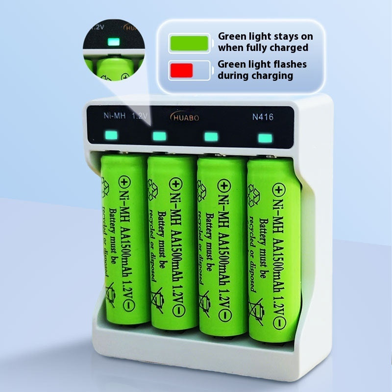 Rechargeable Battery Set (No. 5 AA/ No. 7 AAA) with Charger