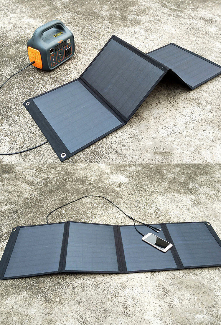 40W Foldable Solar Panel, 5V and 12V for Phone, Laptop, Power Bank