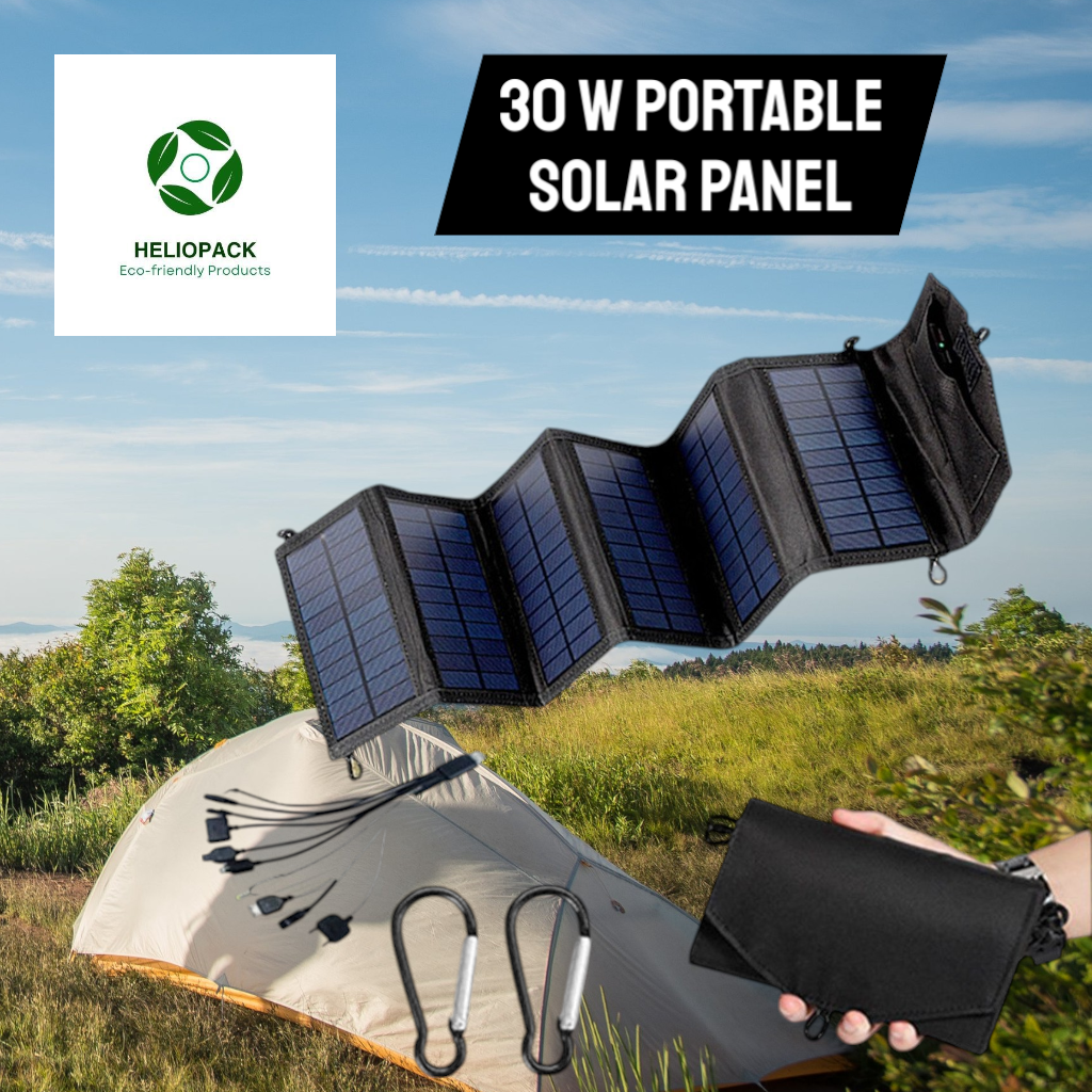 30W Portable Solar Panel with Foldable Bag