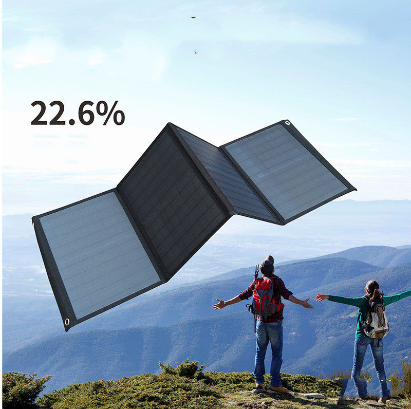 40W Foldable Solar Panel, 5V and 12V for Phone, Laptop, Power Bank