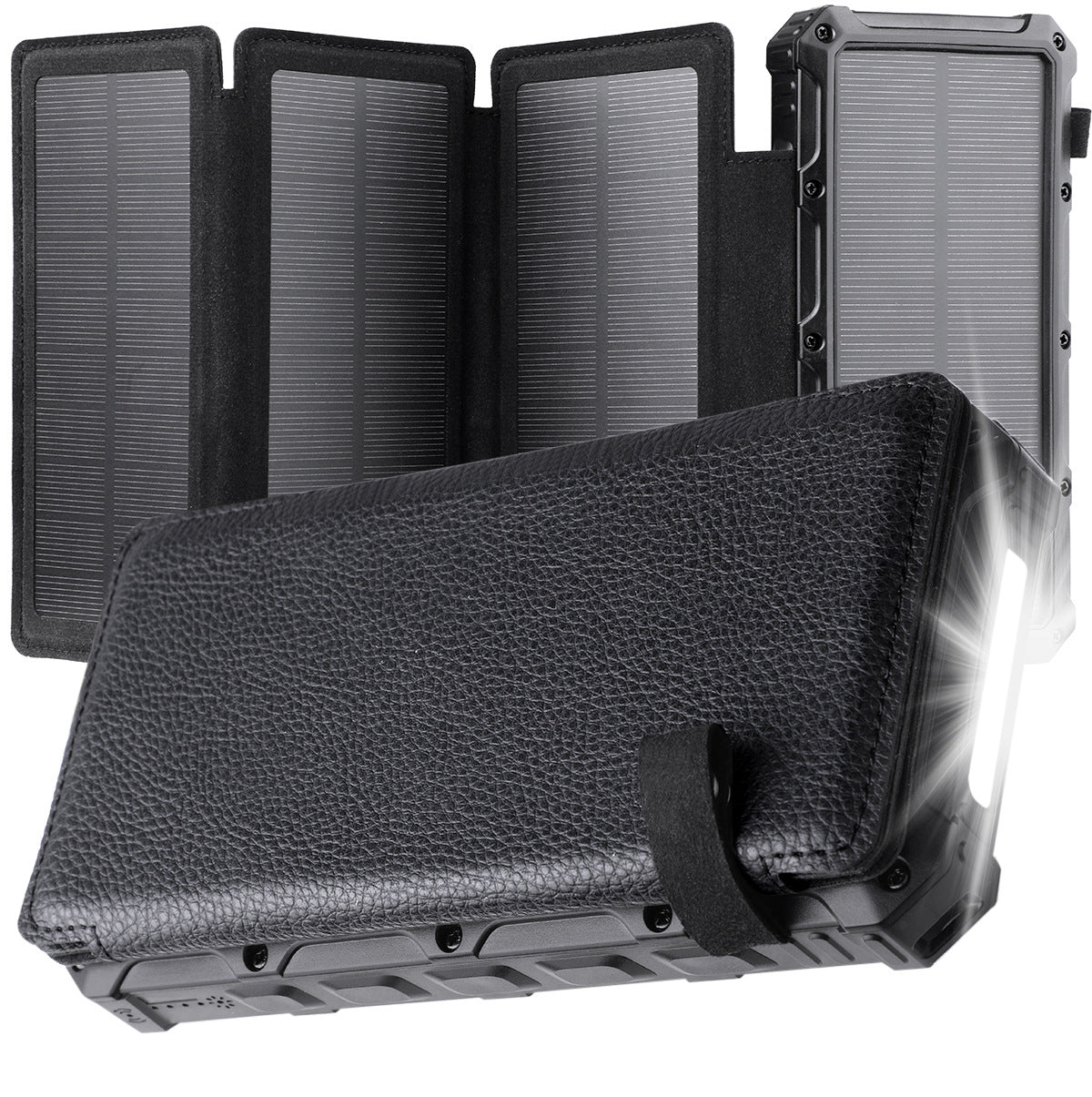 Batterie Externe Solaire 20000 mAh – 4 Panneaux Integrés Pliables