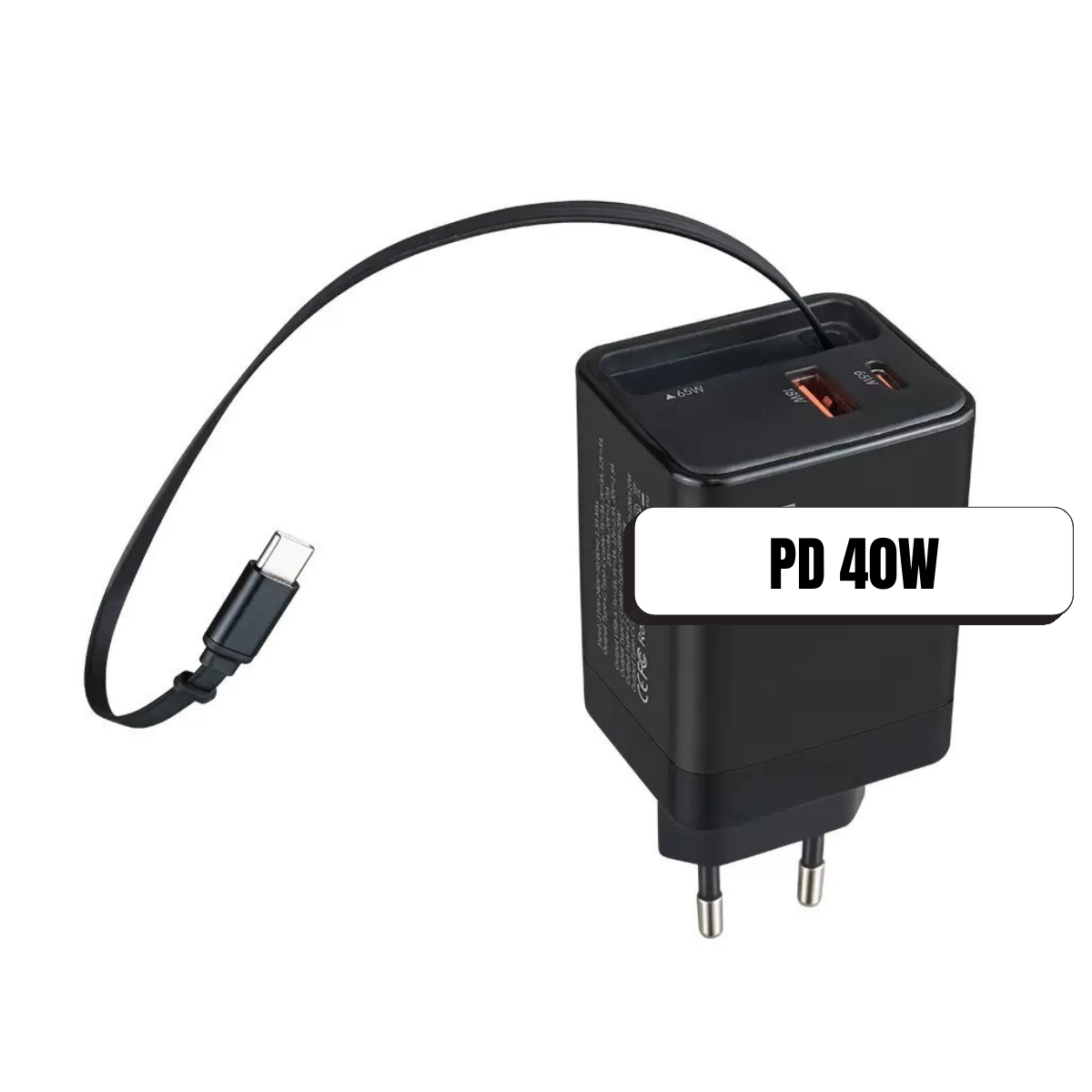 PD40W Flexible Cable Phone Charger