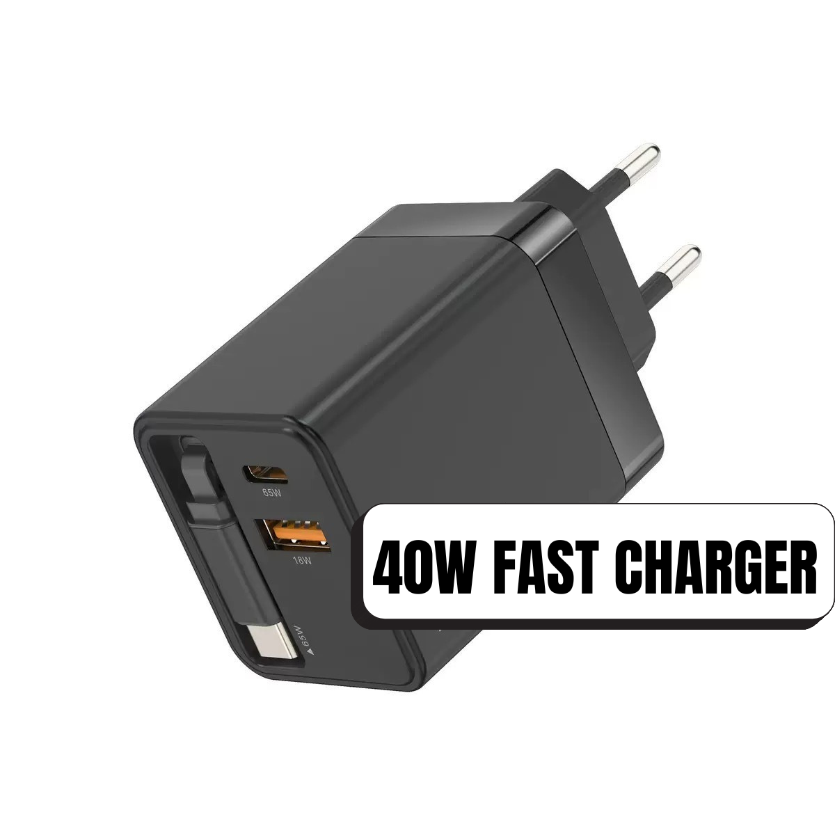 PD40W Flexible Cable Phone Charger