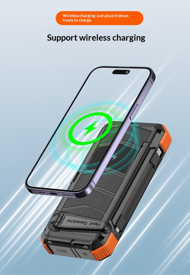 20,000 mAh Hybrid Solar Power Bank: Unlimited Energy (Solar + Dynamo)