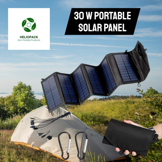 30W Portable Solar Panel with Foldable Bag