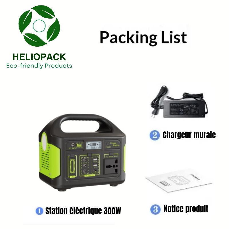 Station électrique portable 300W 256wh HelioPack