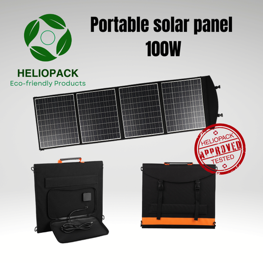 100W 18V Portable Solar Panel - High Efficiency 23% | HelioPack