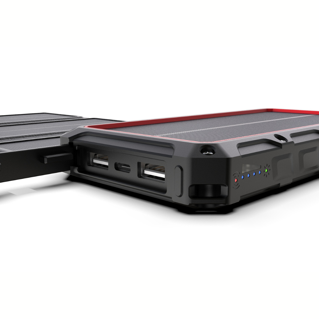 Batterie Externe Solaire HelioPack 20000 mAh – 4 Panneaux Integrés Pliables