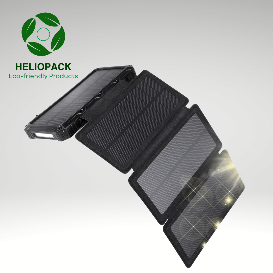 Batterie Externe Solaire 20000 mAh – 4 Panneaux Integrés Pliables