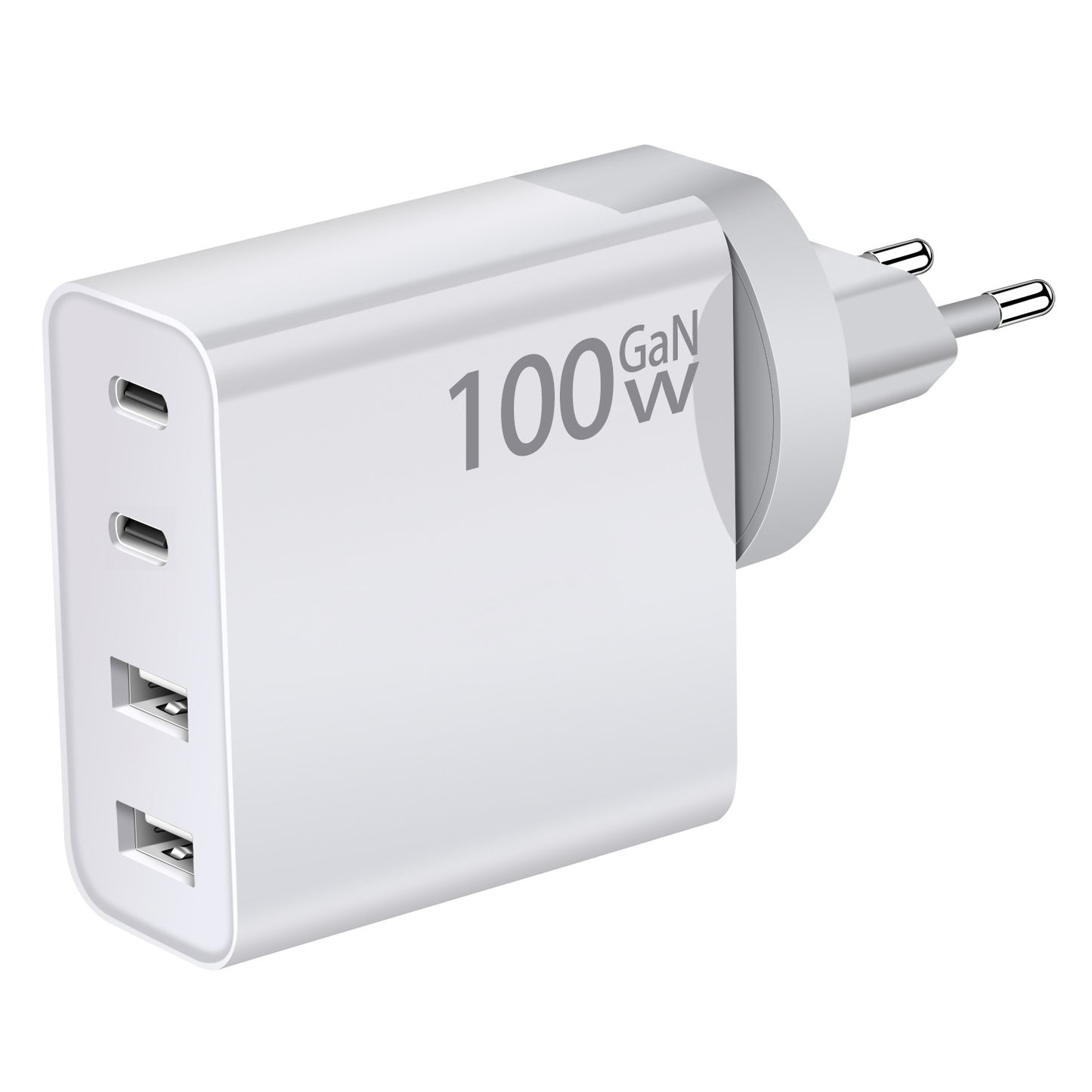 100W Fast Wall Charger – 4 Ports (2x USB-C PD + 2x USB-A) – HelioPack