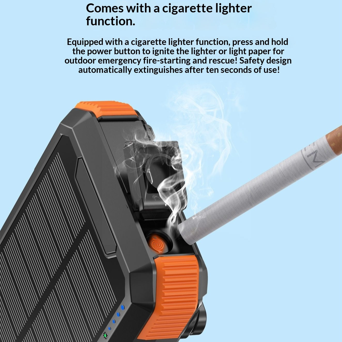 20,000 mAh Hybrid Solar Power Bank: Unlimited Energy (Solar + Dynamo)